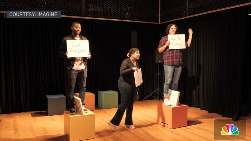 Actors perform a show