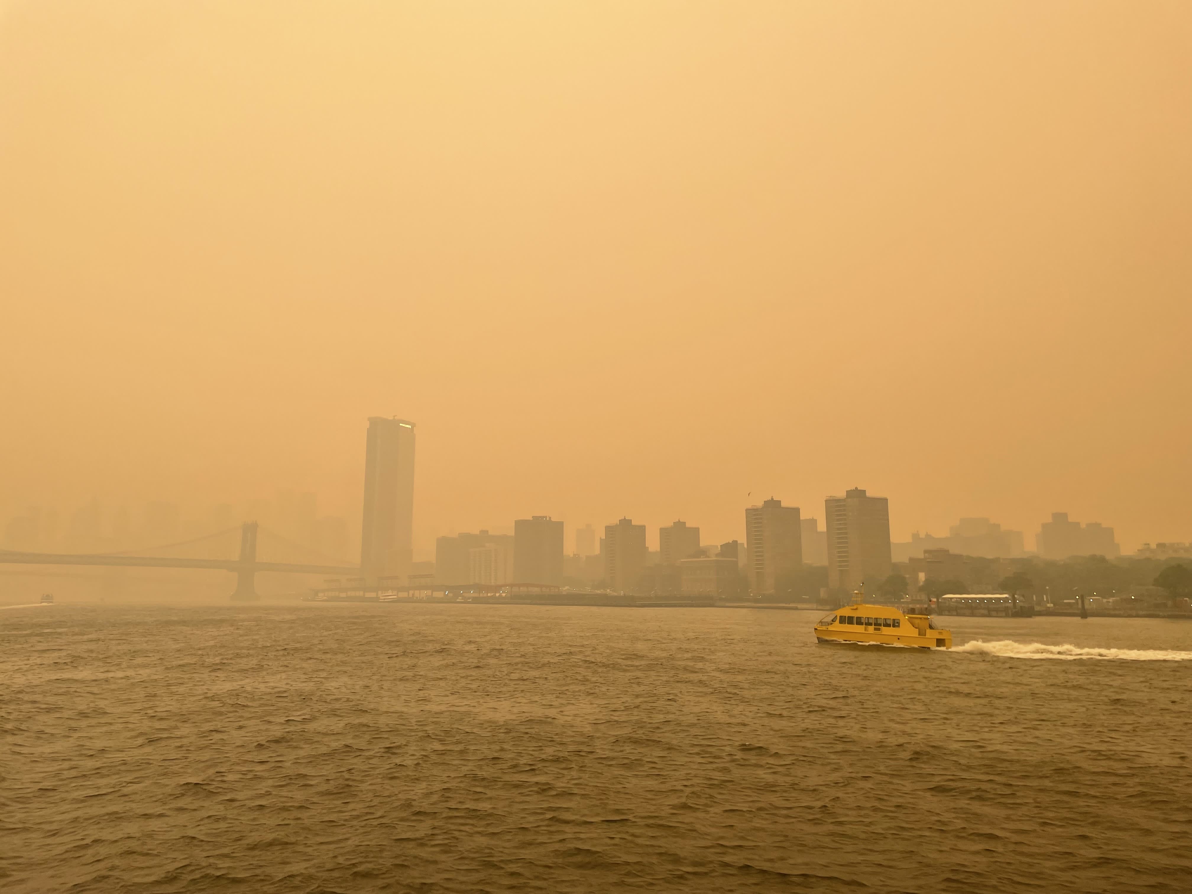 Smoke from Canada’s wildfires blanketed New York City on Wednesday, June 7, 2023.