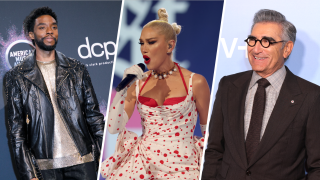 Chadwick Boseman, Gwen Stefani and Eugene Levy are pictured.