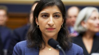 Federal Trade Commission (FTC) Chair Lina Khan testifies before a House Judiciary Committee hearing on “Oversight of the Federal Trade Commission,” on Capitol Hill in Washington, July 13, 2023.