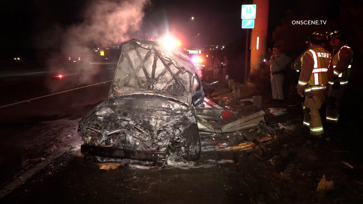 Good Samaritan saves man in flaming car on I-15 – NBC 7 San Diego