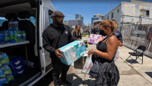 Items for child care are commonly distributed across the streets of San Diego.