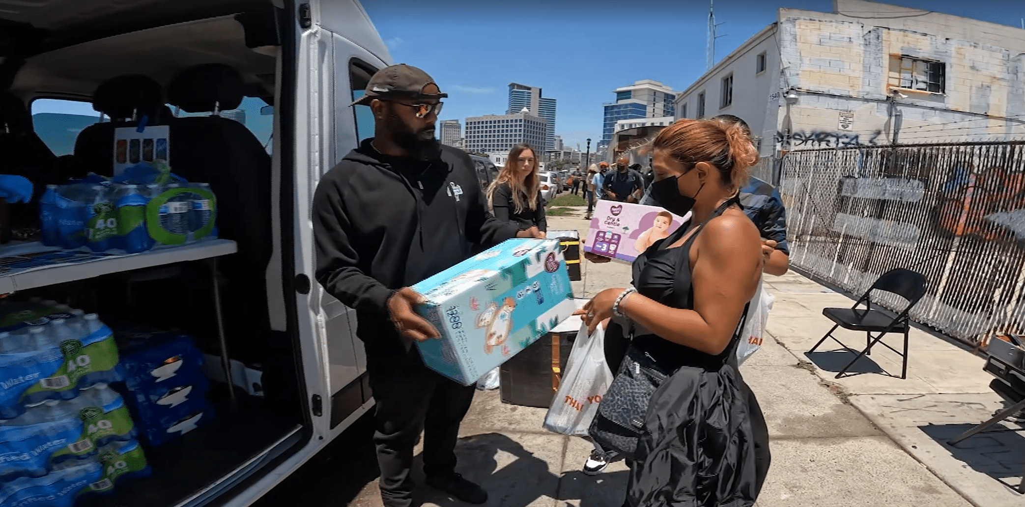 Items for child care are commonly distributed across the streets of San Diego.