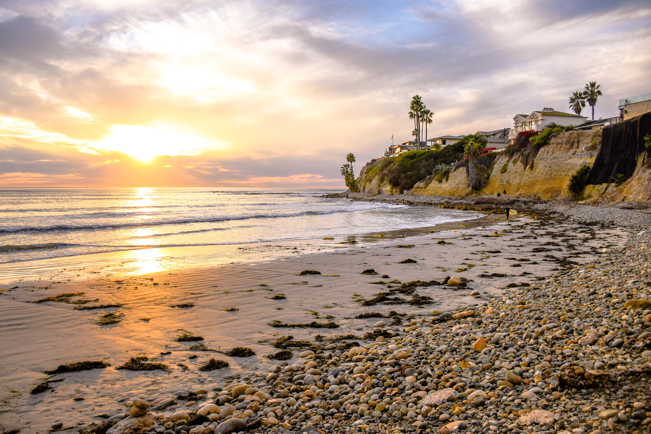 Sunset at Pacific Beach, in San Diego, California