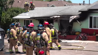 A man was arrested in connection with an alleged assault and arson-related charges in a Lemon Grove motel fire. (Sideo TV)
