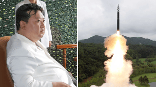 This photo provided on July 13, 2023, by the North Korean government shows what it says is the test-firing of an Hwasong-18 ICBM, at an undisclosed location, in North Korea, on July 12, 2023. Independent journalists were not given access to cover the event depicted in this image distributed by the North Korean government. The content of this image is as provided and cannot be independently verified. Korean language watermark on image as provided by source reads: “KCNA” which is the abbreviation for Korean Central News Agency.