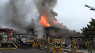 Apartment fire in South Bay displaces 10 people