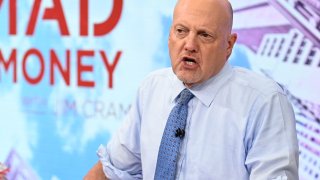 Jim Cramer on the set of Mad Money, August 18, 2022.