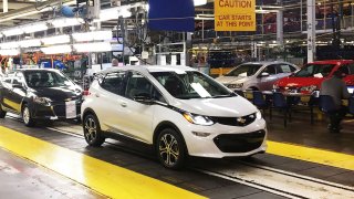 Sales of the sub-$30,000 Chevy Bolt, being assembled here in Orion Township, Michigan, allowed GM to recently pass Ford as a distant No. 2 behind Tesla in EVs. Future low-cost GM EVs could benefit from the batteries being developed by Mitra Chem.