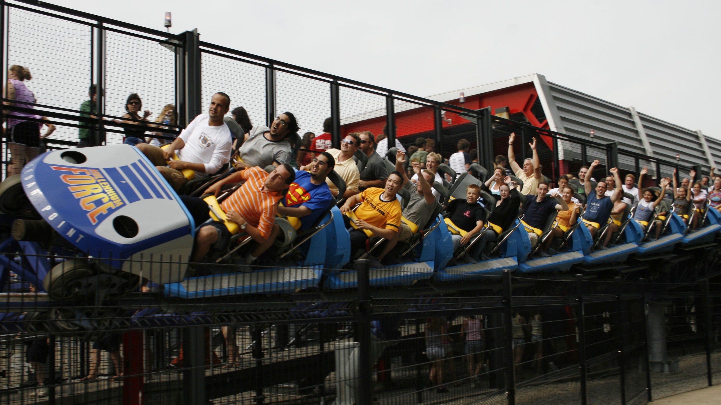 Riders get stuck near top of roller coaster at Ohio park, forced to climb  down after malfunction