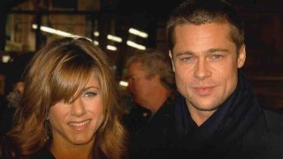 FILE - Jennifer Aniston and Brad Pitt in January 2004.
