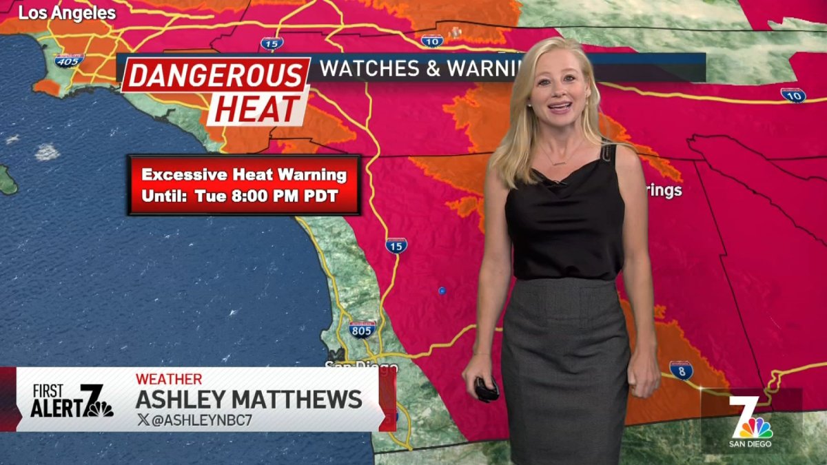 San Diego Weather Today Ashley Matthews Forecast For Aug 28 Nbc 7 San Diego