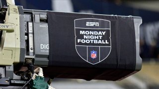 CHICAGO, IL – DECEMBER 20: A detail view of a broadcast camera is seen with the NFL crest and ESPN Monday Night Football logo on it during a game between the Chicago Bears and the Minnesota Vikings on December 20, 2021, at Soldier Field in Chicago, IL. (Photo by Robin Alam/Icon Sportswire via Getty Images)