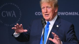 Former US President and 2024 Presidential hopeful Donald Trump speaks at the CWA (Concerned Women for America) Summit 2023 in Washington, DC, on September 15, 2023. 