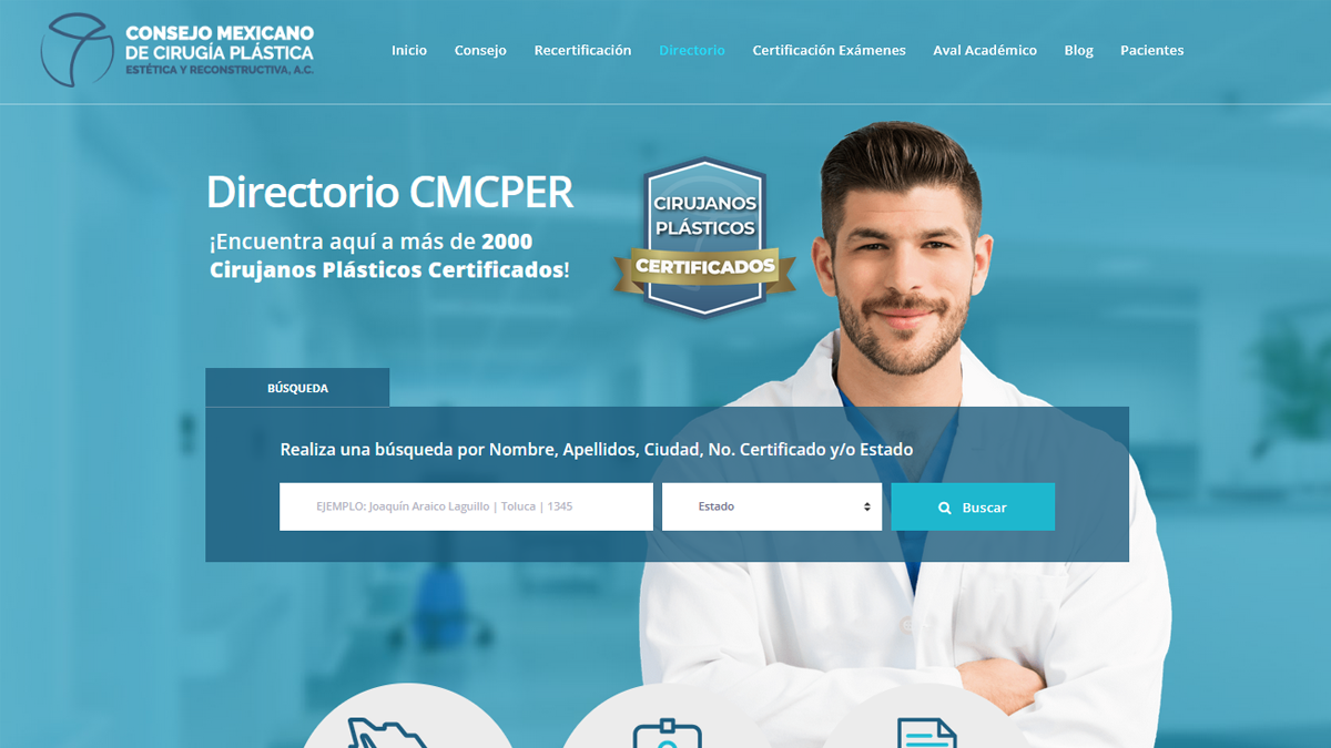 This screenshot, from September, shows the CMCPER website that consumers can use to verify physician licenses.
