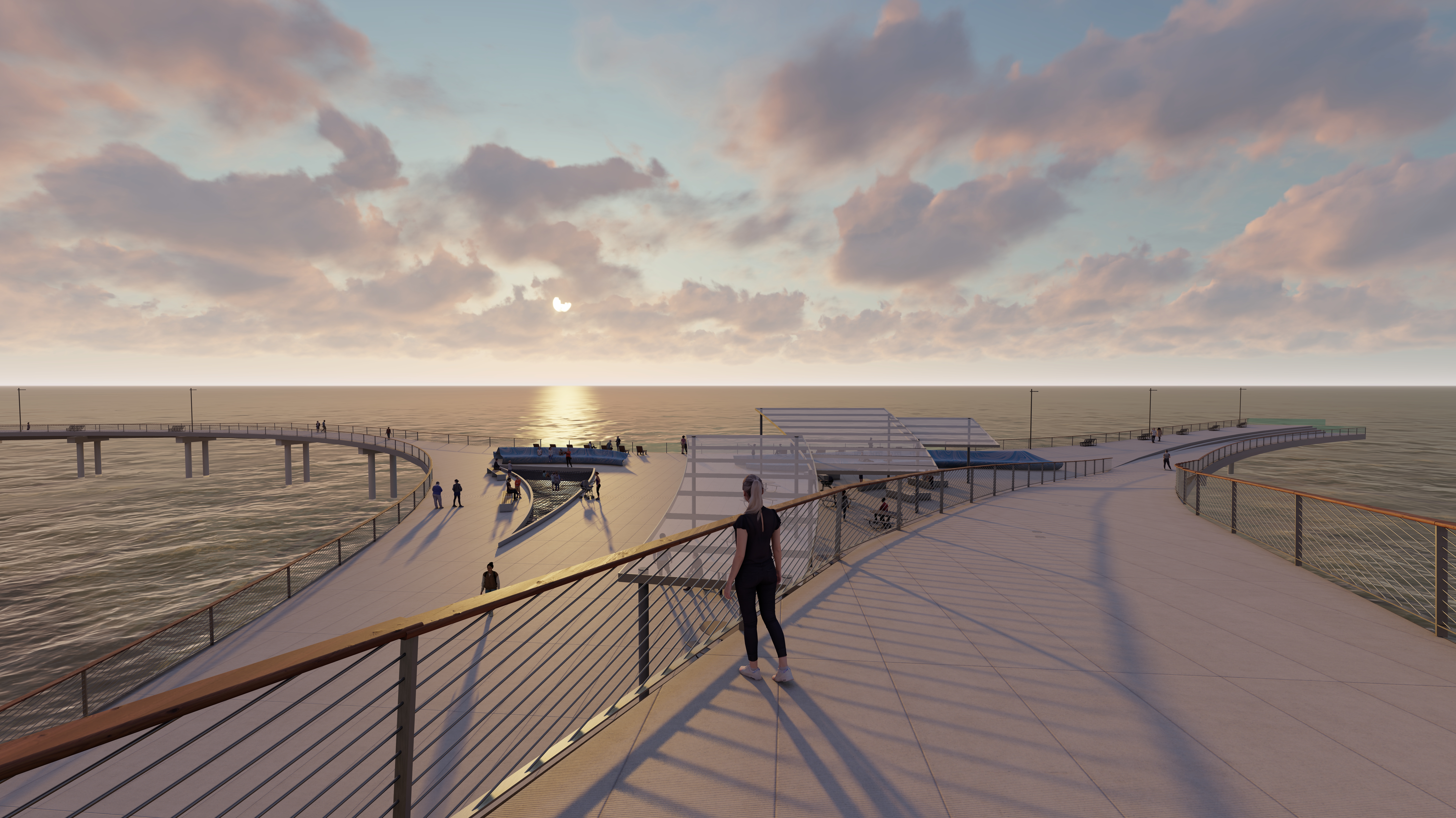 Ocean Beach Pier design concept 1: ‘The Braid'