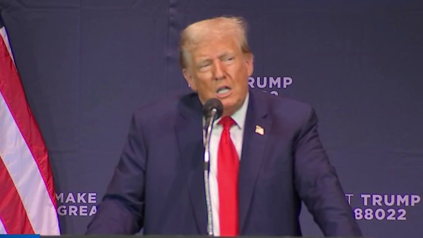 Donald Trump on the campaign trail in New Hampshire