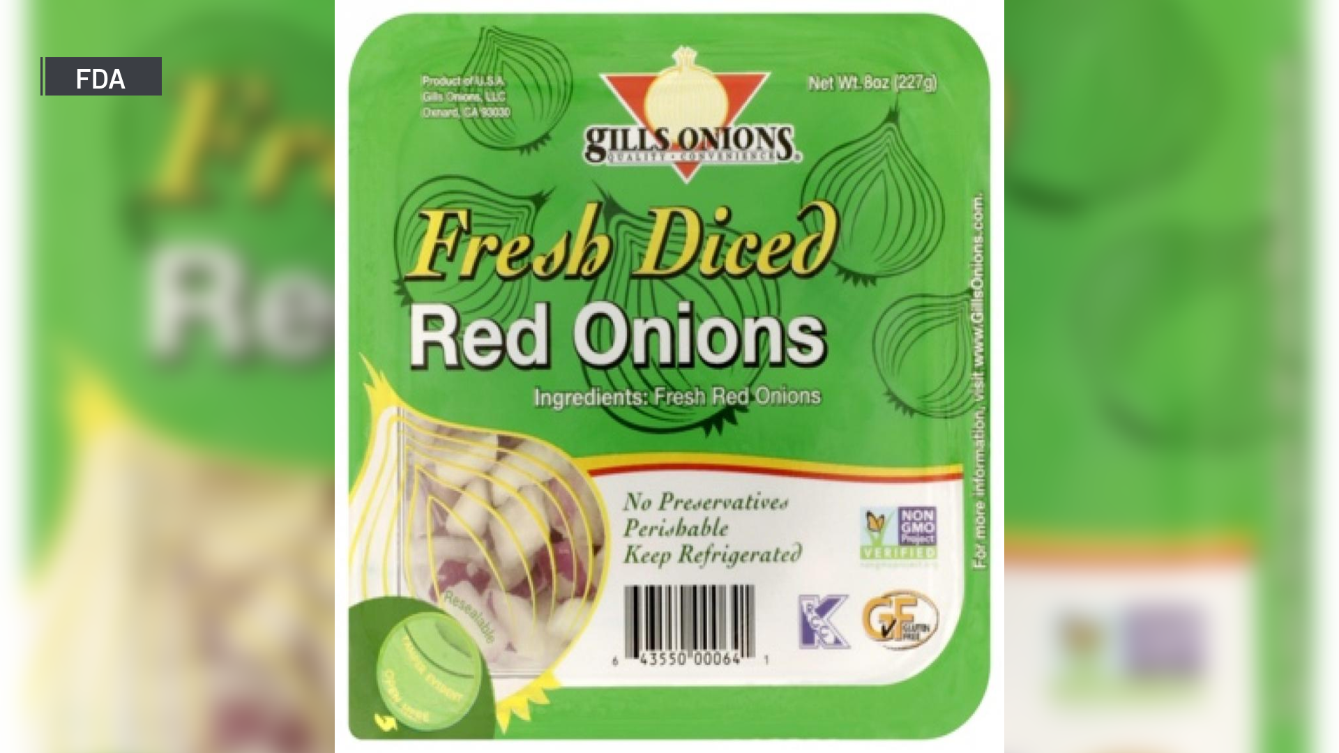 Salmonella Outbreak in 22 States Linked to Diced Onion Mix
