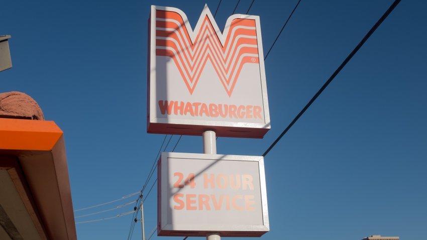 A sign for a 24 hour Whataburger is seen in Phoenix Arizona. (Photo by Epics/Getty Images)