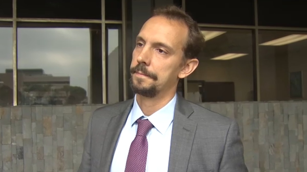 Sebastian Medvei spoke to NBC 7 Investigates in September outside the Orange County Courthouse in Santa Ana.