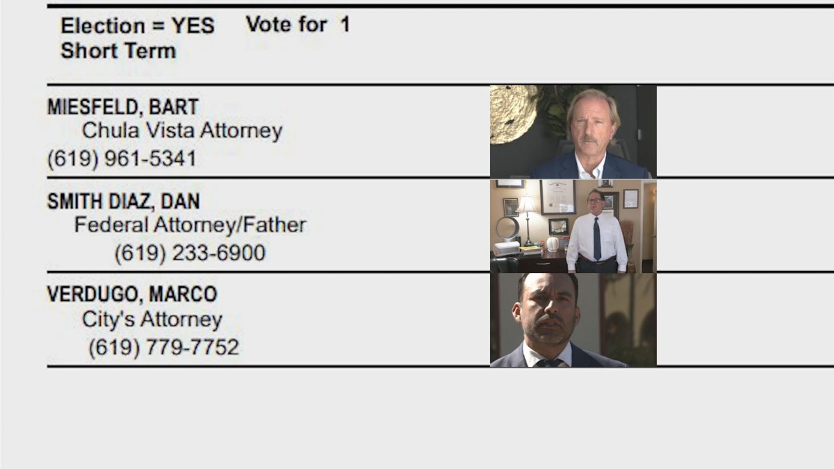 Three lawyers in special election for Chula Vista City Attorney