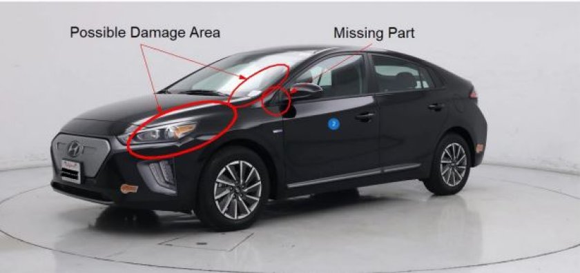 A Hyundai Ioniq similar to the car police say was involved in a deadly hit-and-run crash in North Park in November 2023.
