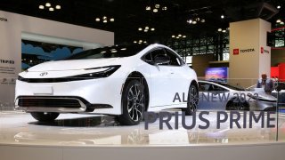 2023 Prius Prime on display, April 6, 2023.