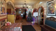 The entrance to Tio Leo's in Grantville is shown decorated for the holidays, Dec. 13, 2023.