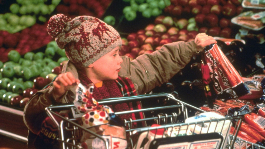 Macaulay Culkin as Kevin McAllister in the 1990 movie "Home Alone."