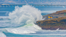 Photographer Jim Grant captured big waves at Sunset Cliffs on Dec. 27, 2023.