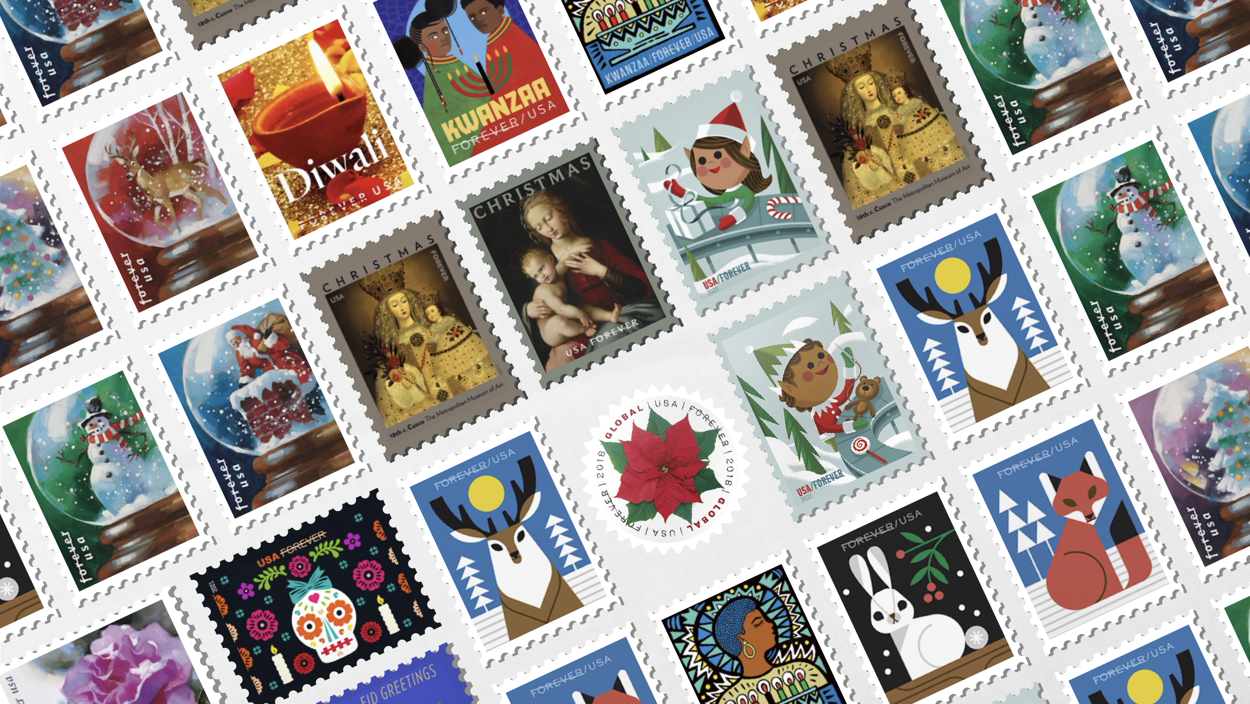 USPS unveils 2023 holiday postage stamps – NBC 7 San Diego