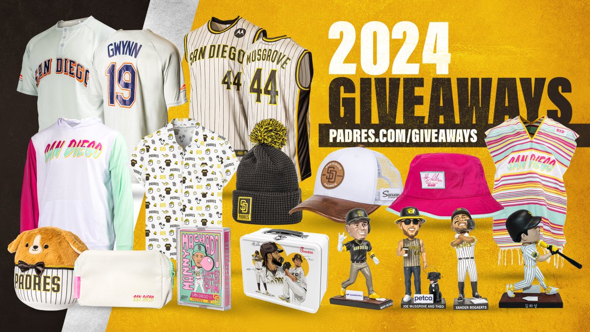San Diego Padres reveal 2024 giveaways Bobbleheads, bucket hats & more