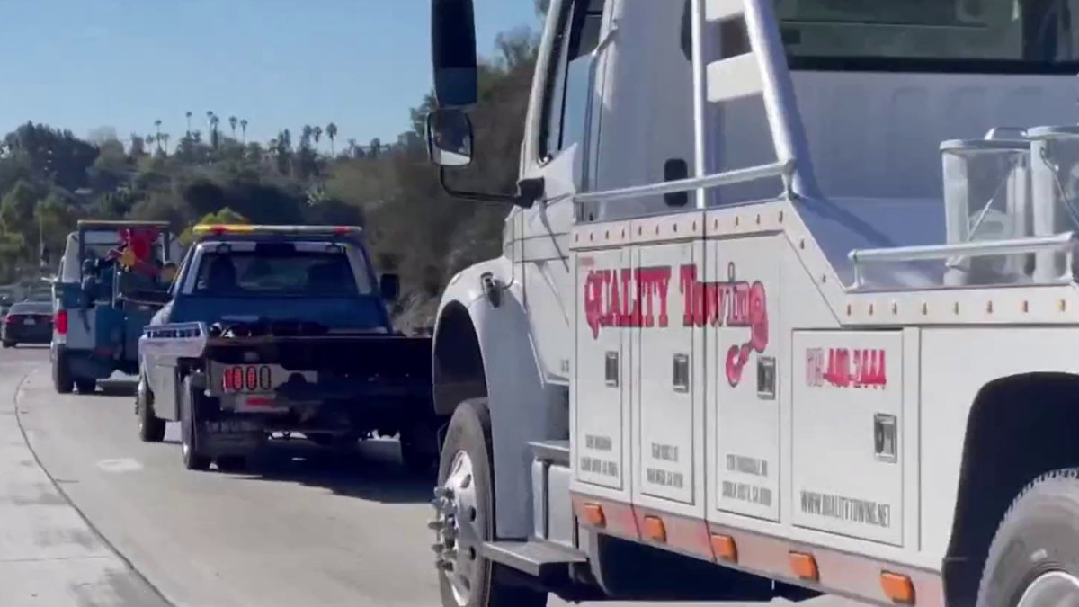 Tow truck procession honors tow truck driver killed on the job in San ...