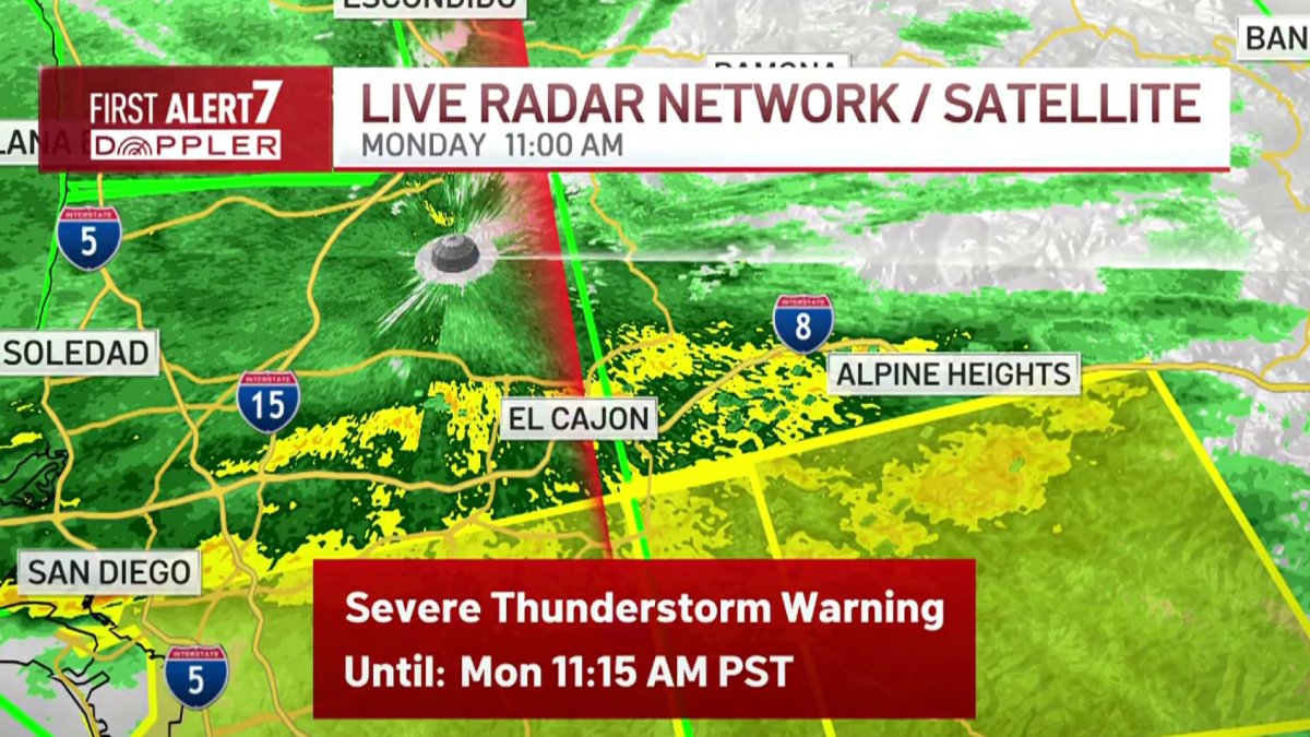 Thunderstorm warning issued as powerful storm pounds San Diego County ...