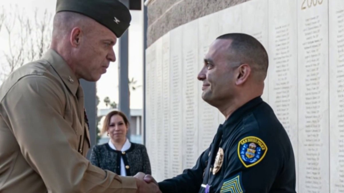 San Diego police officer awarded Purple Heart for shielding fellow ...