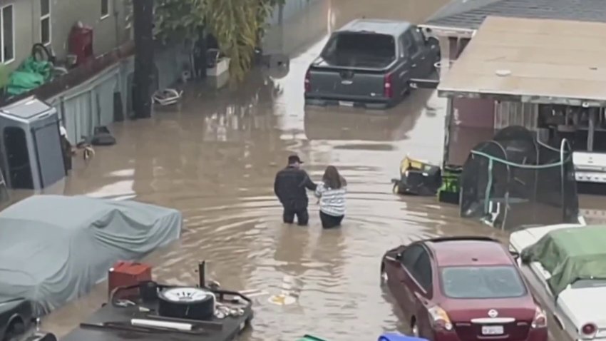 Flooding in the city of san Diego on Jan. 22, 2024.