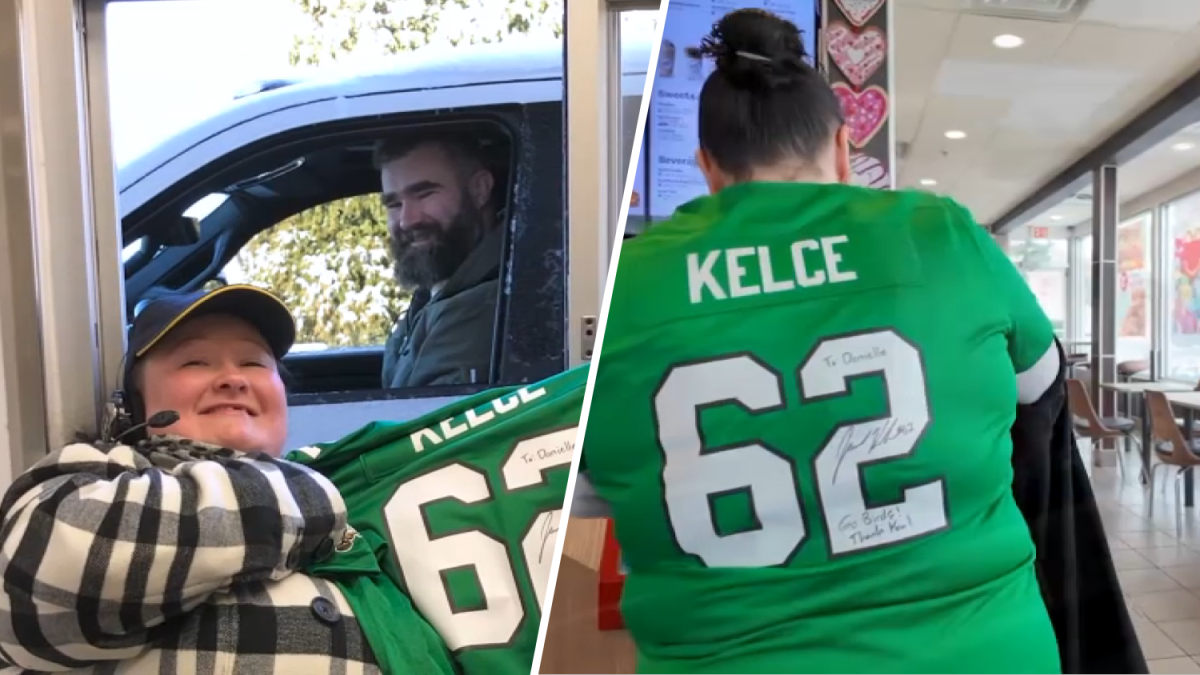 Jason Kelce signs jersey for McDonald's worker – NBC 7 San Diego - Vimarsana News