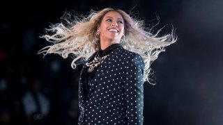 FILE – Beyonce performs at a Get Out the Vote concert for Democratic presidential candidate Hillary Clinton at the Wolstein Center in Cleveland, Ohio, Nov. 4, 2016.