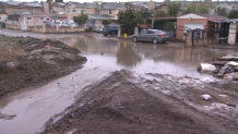 Flooding in Southeastern San Diego nearly two weeks after devastating flooding and amid another storm on Feb. 1, 2024.