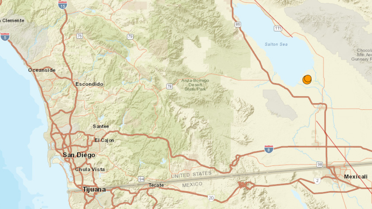 More earthquakes recorded in Imperial County east of San Diego – NBC 7 San Diego