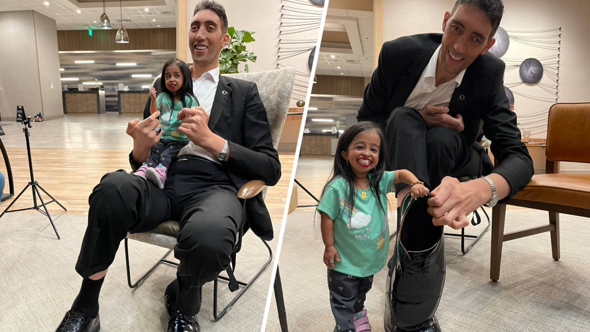 World s Tallest Man Reunites With The World s Shortest Woman In world-s-tallest-man-reunites-with-the-world-s-shortest-woman-in