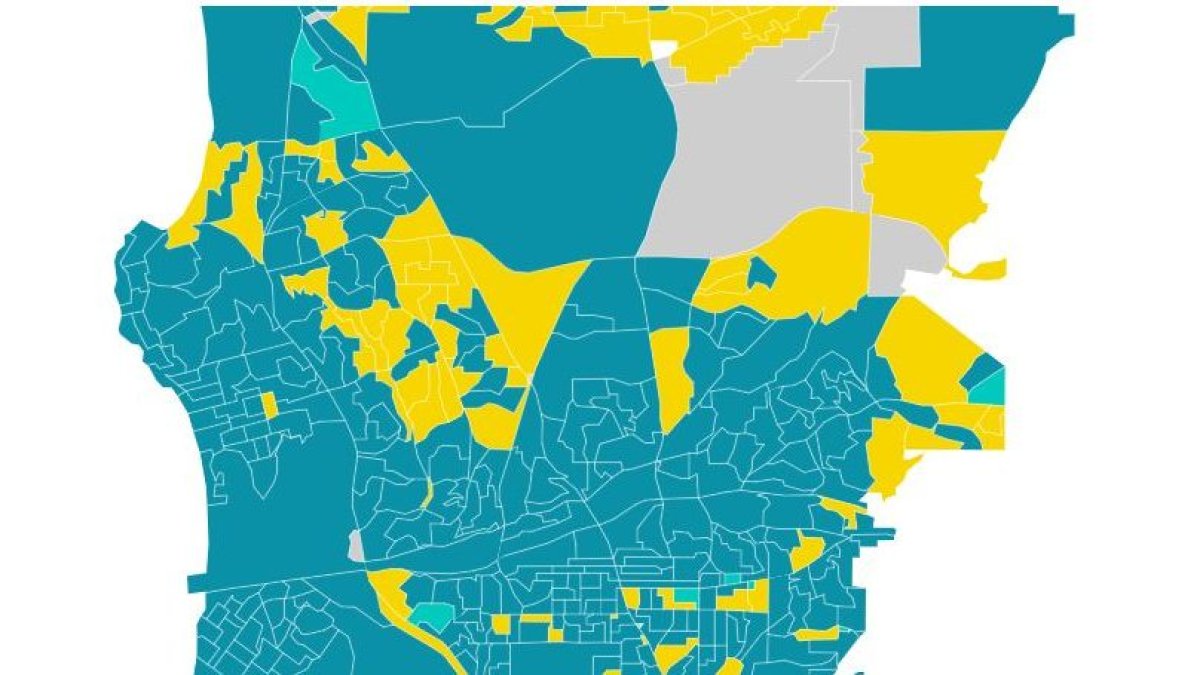 Map How San Diegans voted for mayor, city attorney in the California