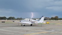 Ryan Grothe captured what appears to be a lightning strike near Palomar Airport on March 18, 2024.