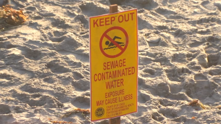 Officials issued a water-contact closure notice from Loring Street all the way south past Crystal Pier to Hornblend Street after the spill near Missouri Street on March 8, 2024.