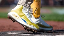 The cleats of San Diego Padres' Fernando Tatis Jr.