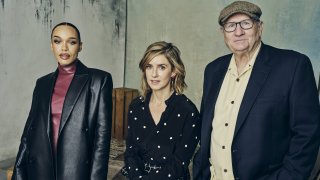 FILE — (L to R) Cleopatra Coleman, Gina Welch and Ed O’Neill of FX’s "Clipped" pose for TV Guide Magazine during the 2024 Winter TCA Portrait Studio at The Langham Huntington, Pasadena on Feb. 9, 2024, in Pasadena, California