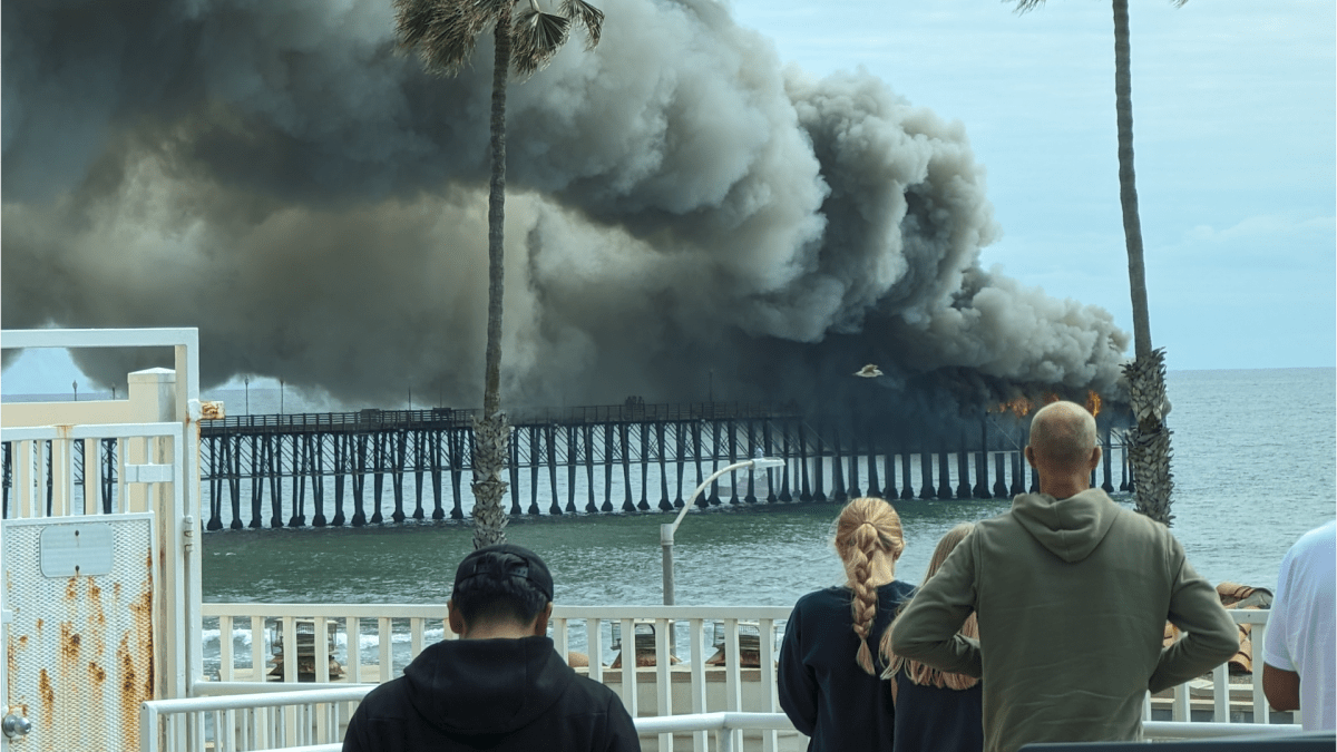 **Breaking News: Blaze at Oceanside Pier**