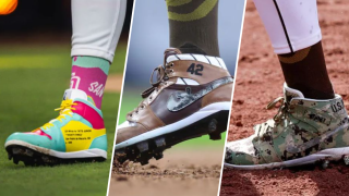 The cleats of Fenando Tatis Jr at various games with the Padres.