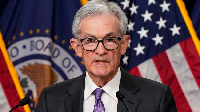 U.S. Federal Reserve Chair Jerome Powell holds a press conference following a two-day meeting of the Federal Open Market Committee on interest rate policy in Washington, D.C., on March 20, 2024.