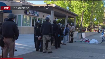 Police arresting students at UCSD Pro-Palestinian encampment